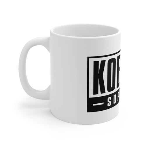 Koenji Supply Co. Logo Coffee Mug — Minimal Black & White Ceramic Mug